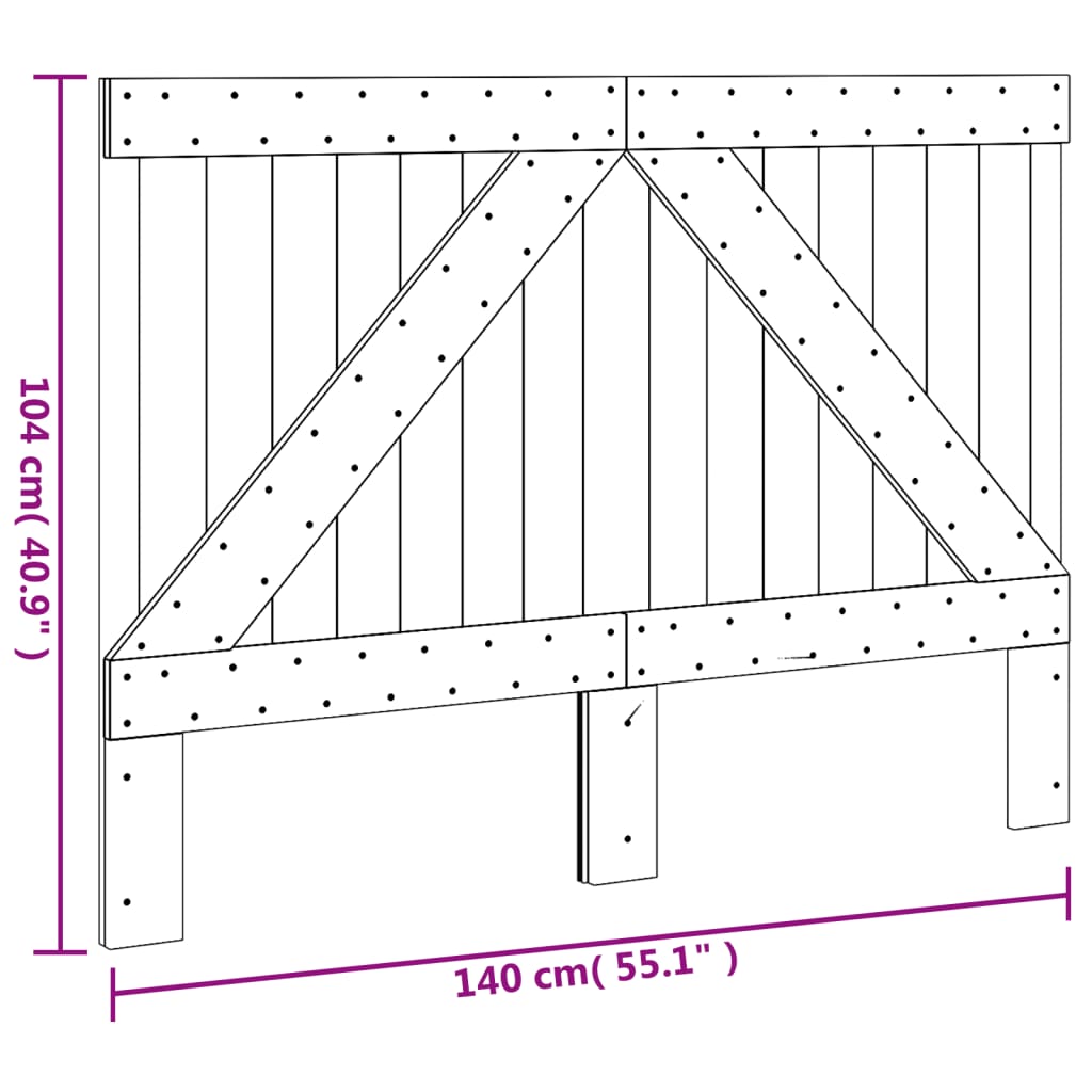Tête de lit 140x104 cm bois massif de pin - XIOS