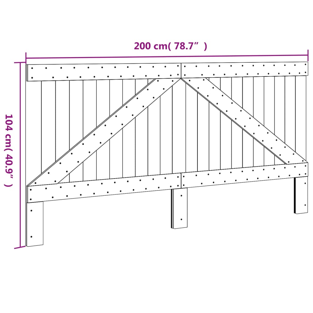 Tête de lit 200x104 cm bois massif de pin - XIOS