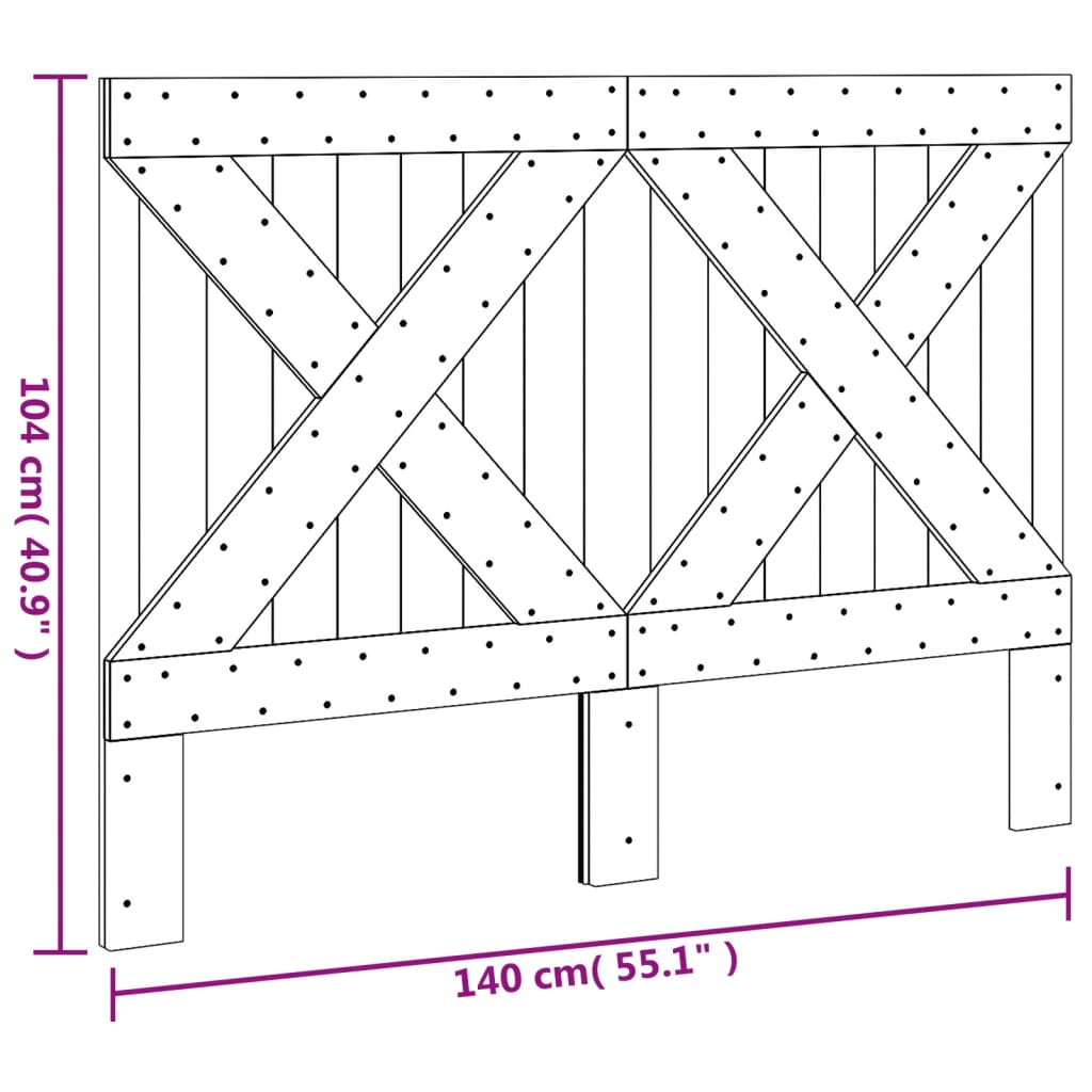 Tête de lit 140x104 cm bois massif de pin - XIOS