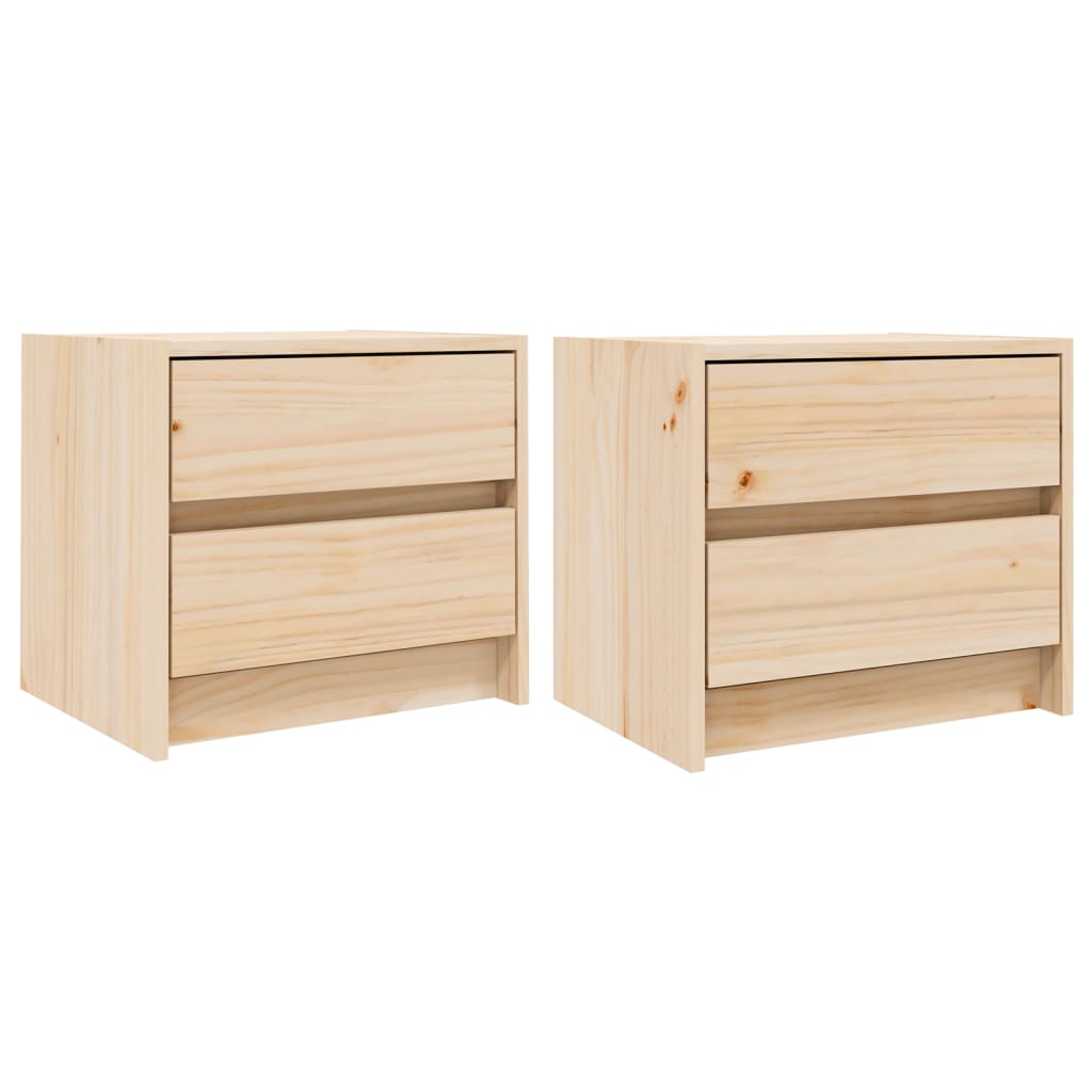Tables de chevet 2 pcs 40x31x35,5 cm bois de pin massif - XIOS