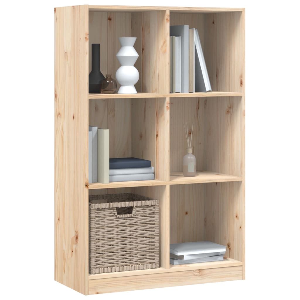 Bibliothèque 70x33x110 cm bois massif de pin - XIOS