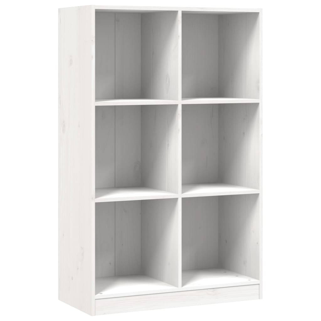 Bibliothèque blanc 70x33x110 cm bois massif de pin - XIOS