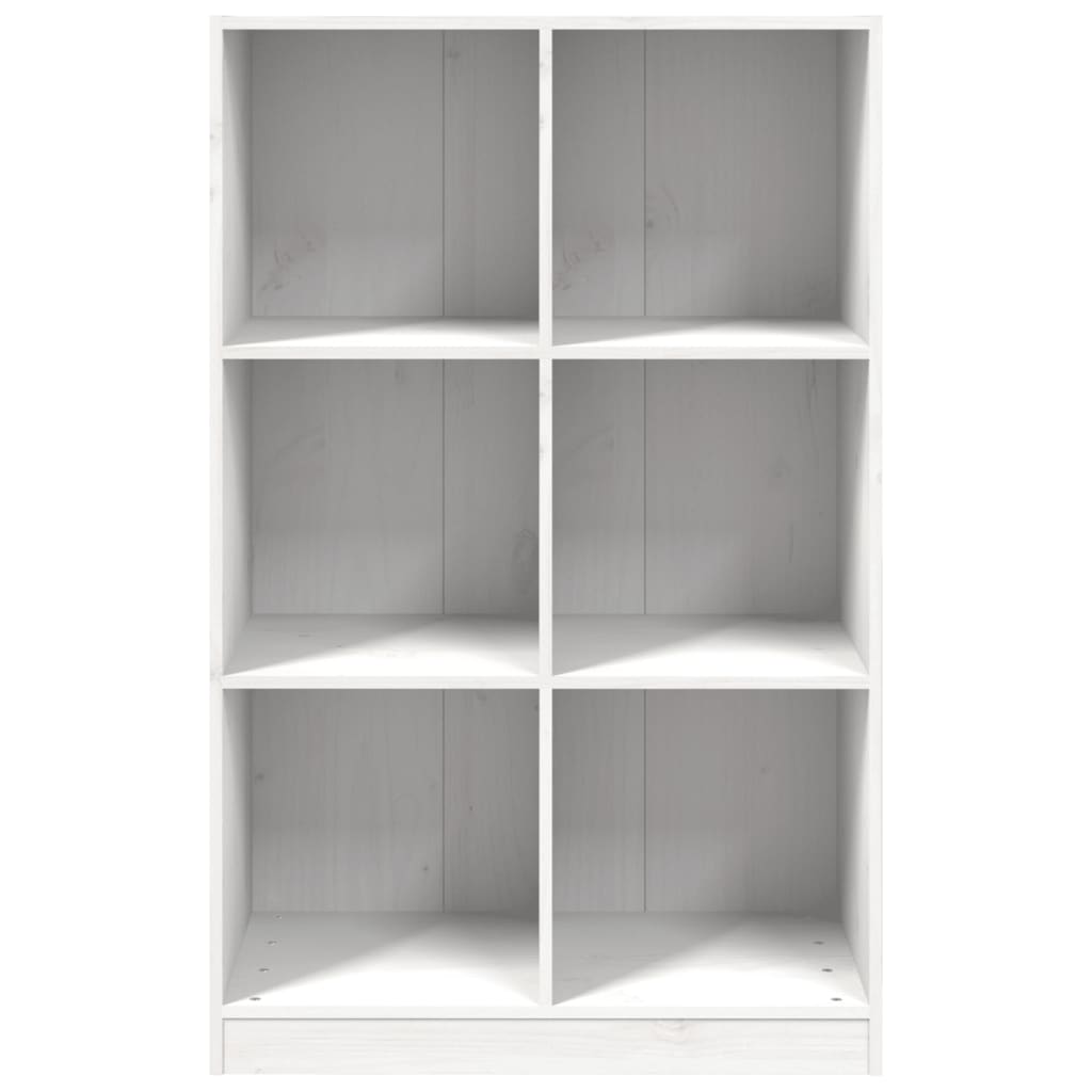 Bibliothèque blanc 70x33x110 cm bois massif de pin - XIOS