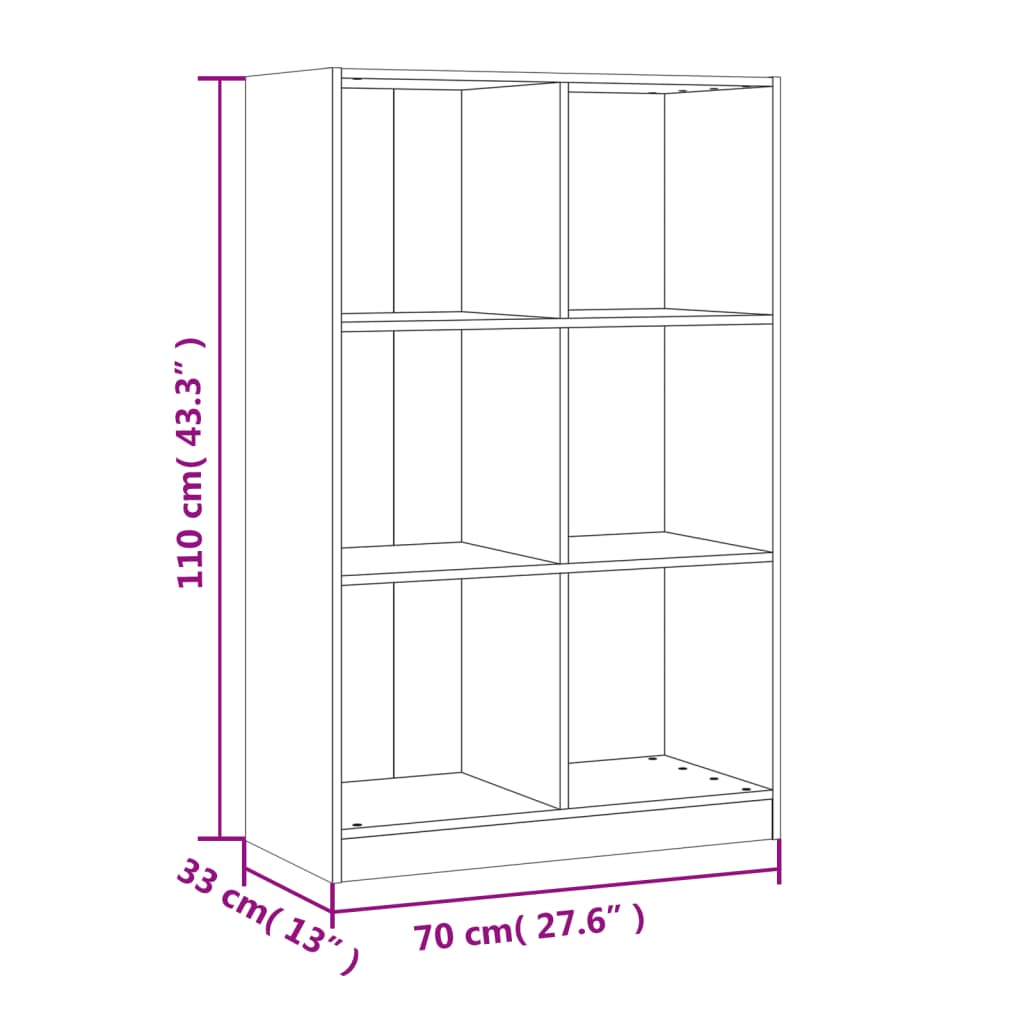 Bibliothèque blanc 70x33x110 cm bois massif de pin - XIOS