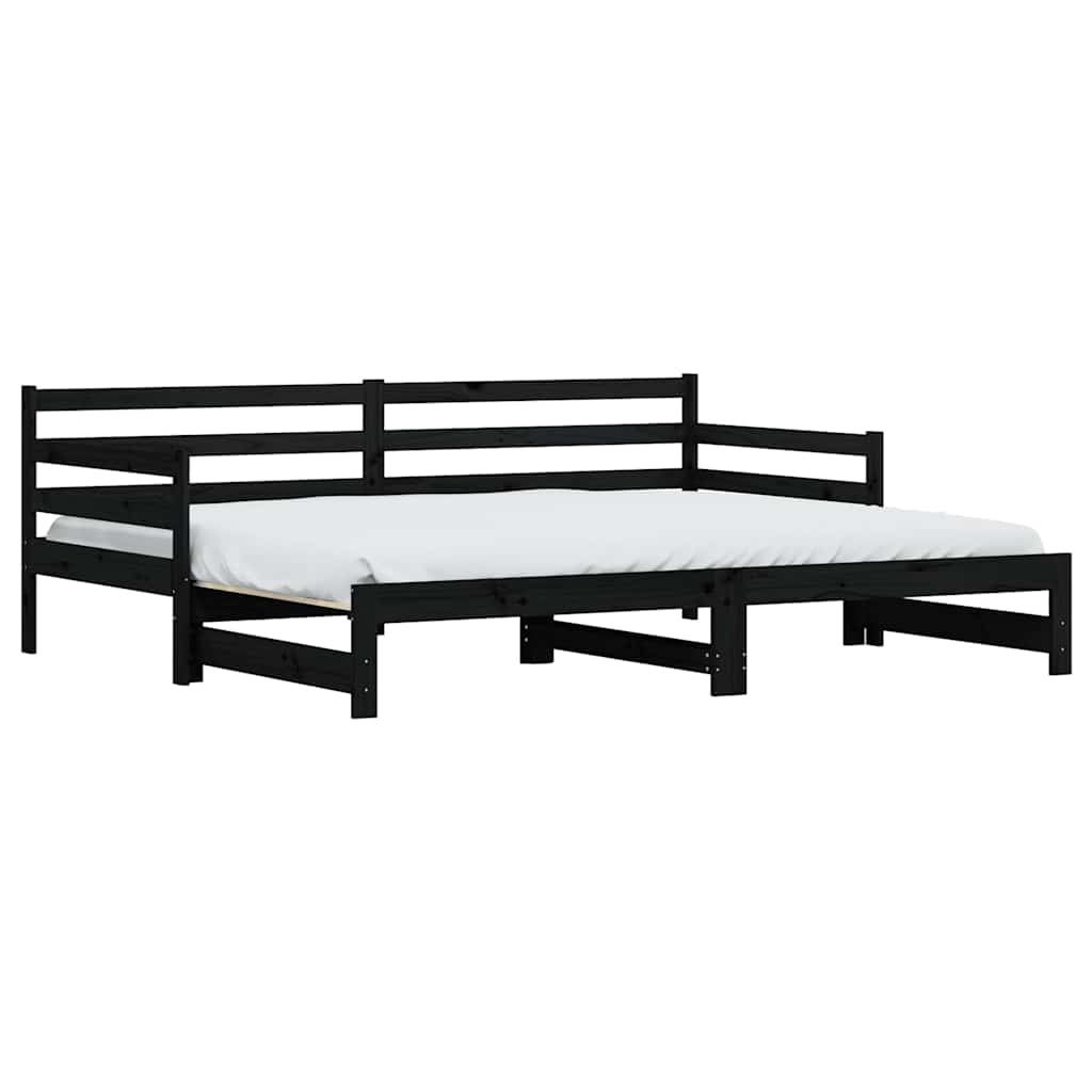 Lit de jour et lit gigogne sans matelas 90x200 cm bois massif - XIOS