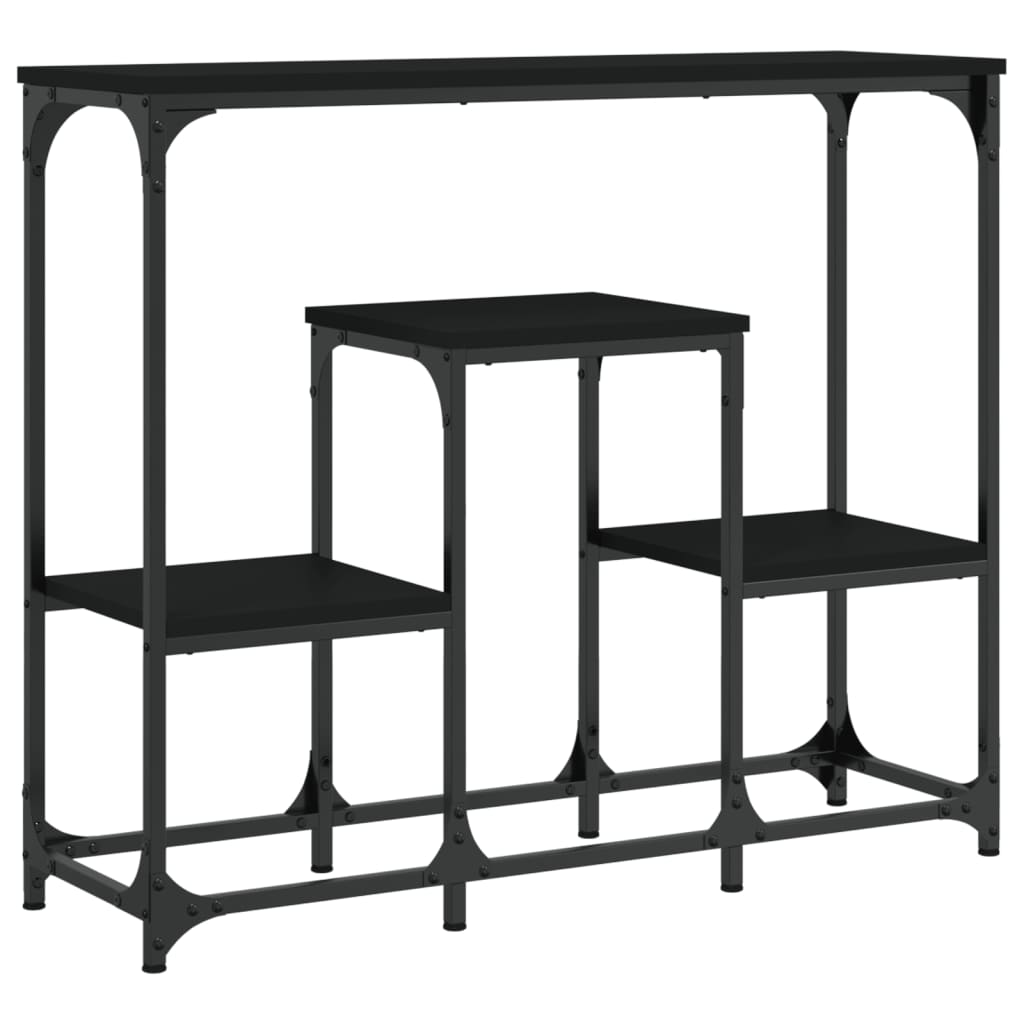 Table console noir 89,5x28x76 cm bois d'ingénierie - XIOS
