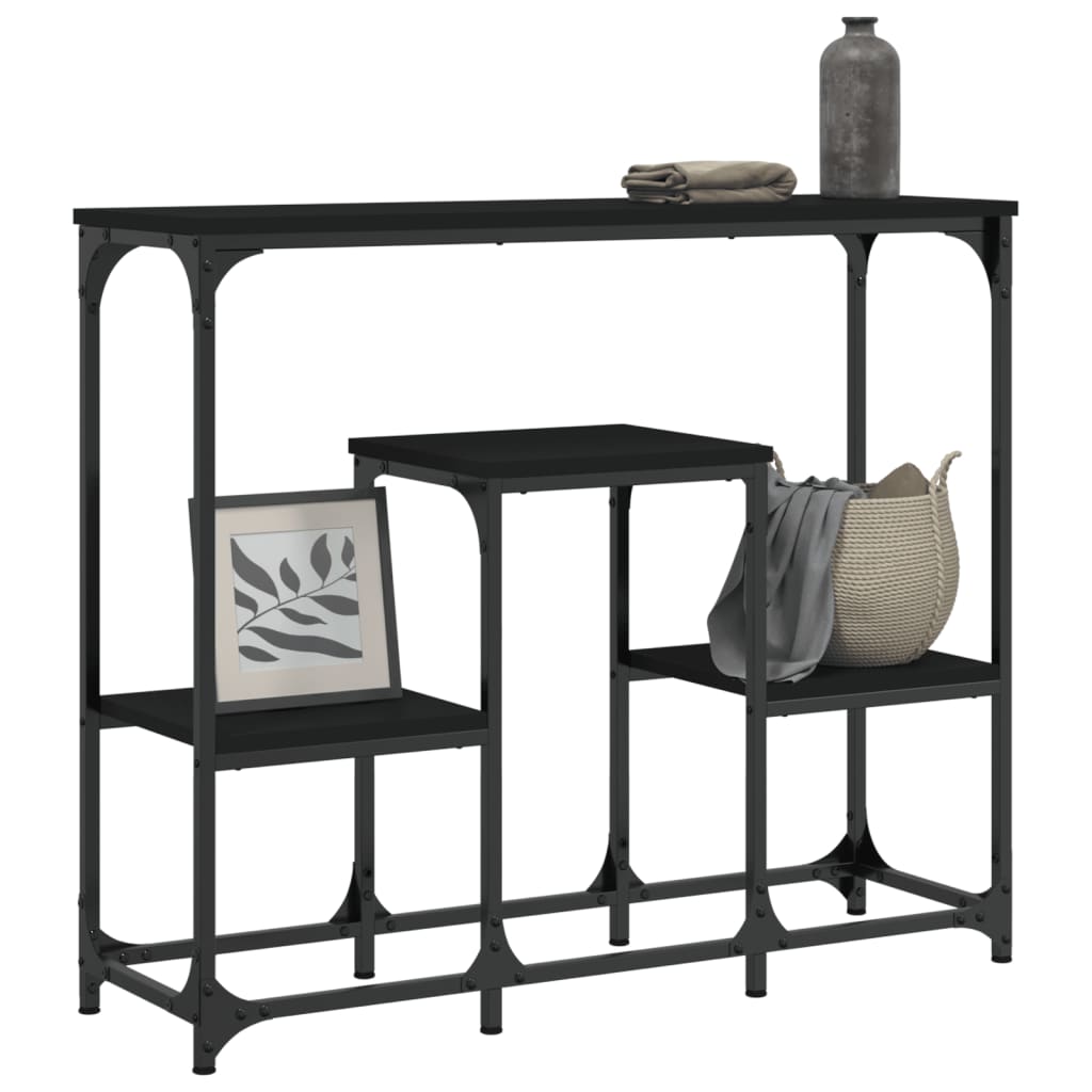 Table console noir 89,5x28x76 cm bois d'ingénierie - XIOS