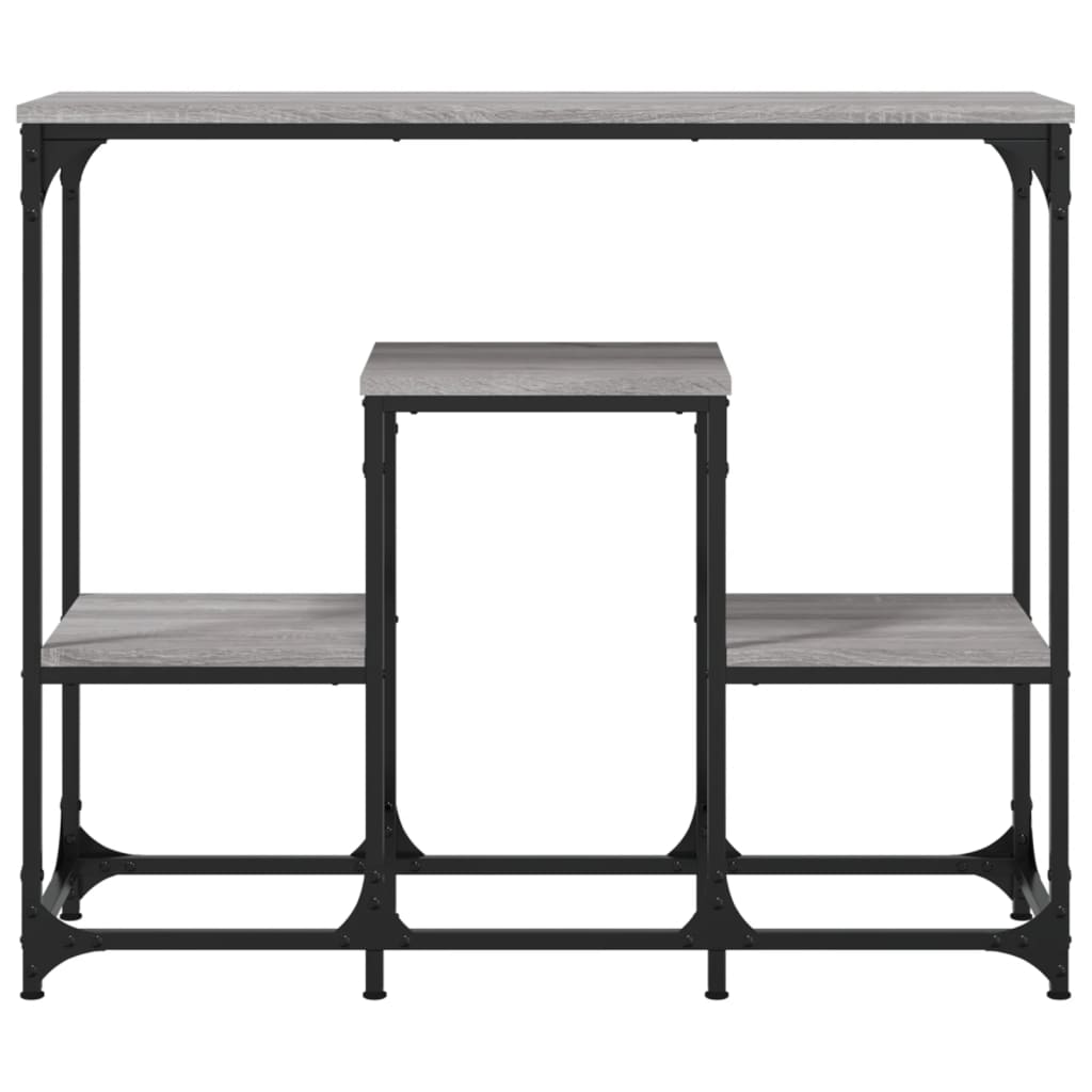 Table console sonoma gris 89,5x28x76 cm bois d'ingénierie - XIOS