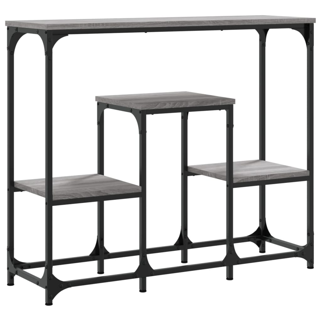 Table console sonoma gris 89,5x28x76 cm bois d'ingénierie - XIOS