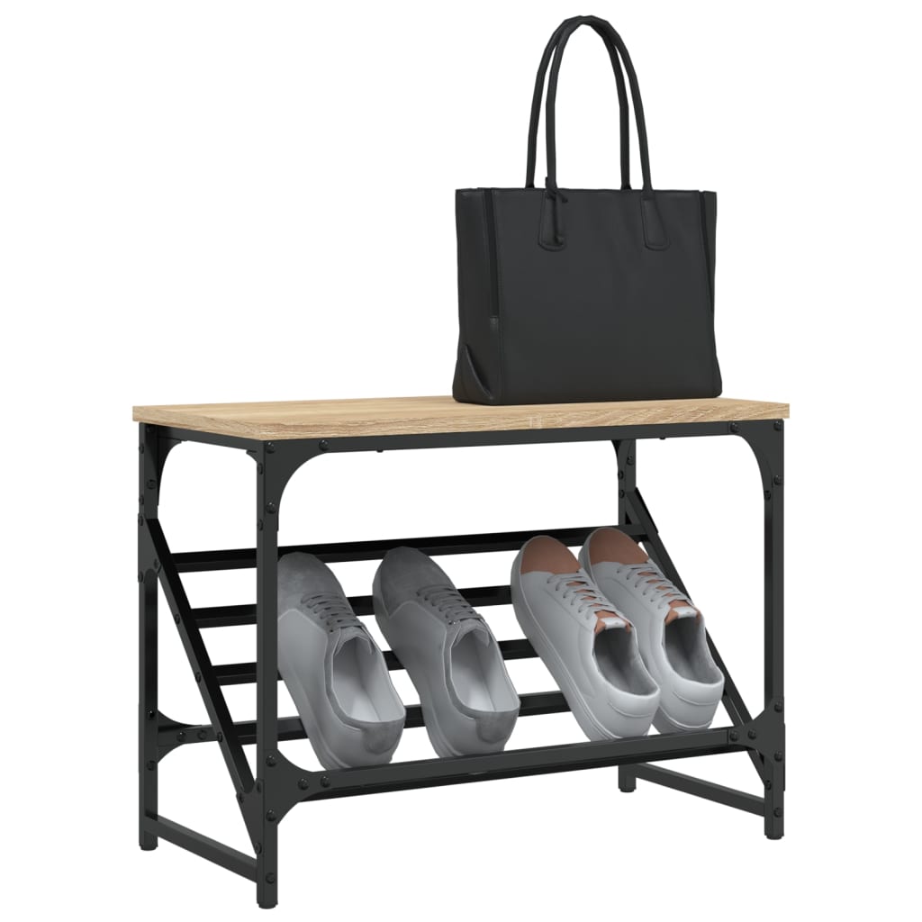 Étagère à chaussures chêne sonoma 60x30x45 cm bois d'ingénierie - XIOS