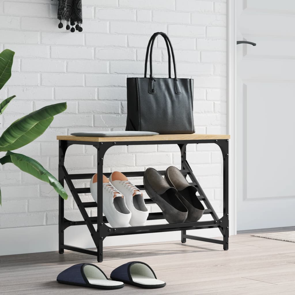 Étagère à chaussures chêne sonoma 60x30x45 cm bois d'ingénierie - XIOS