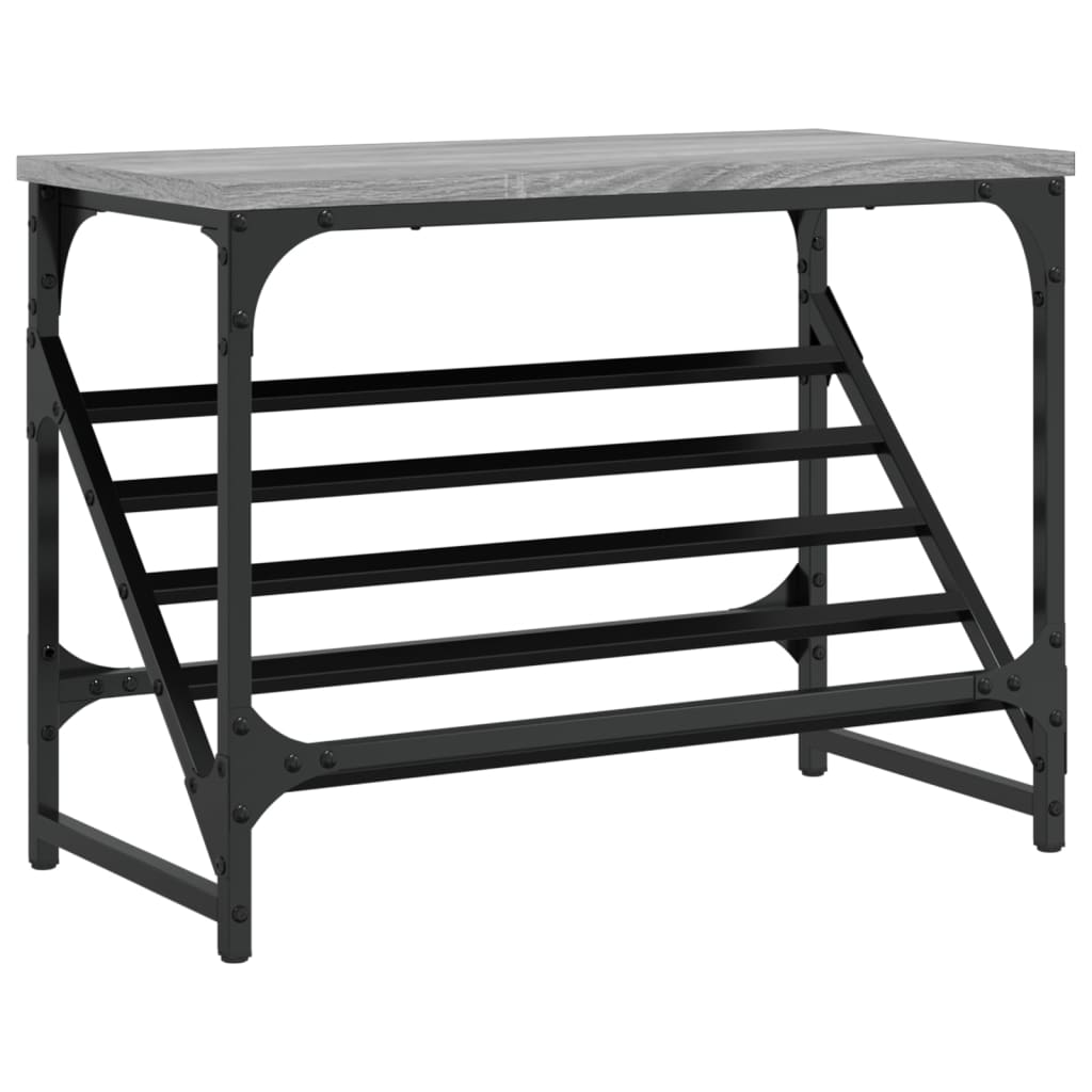 Étagère à chaussures sonoma gris 60x30x45 cm bois d'ingénierie - XIOS