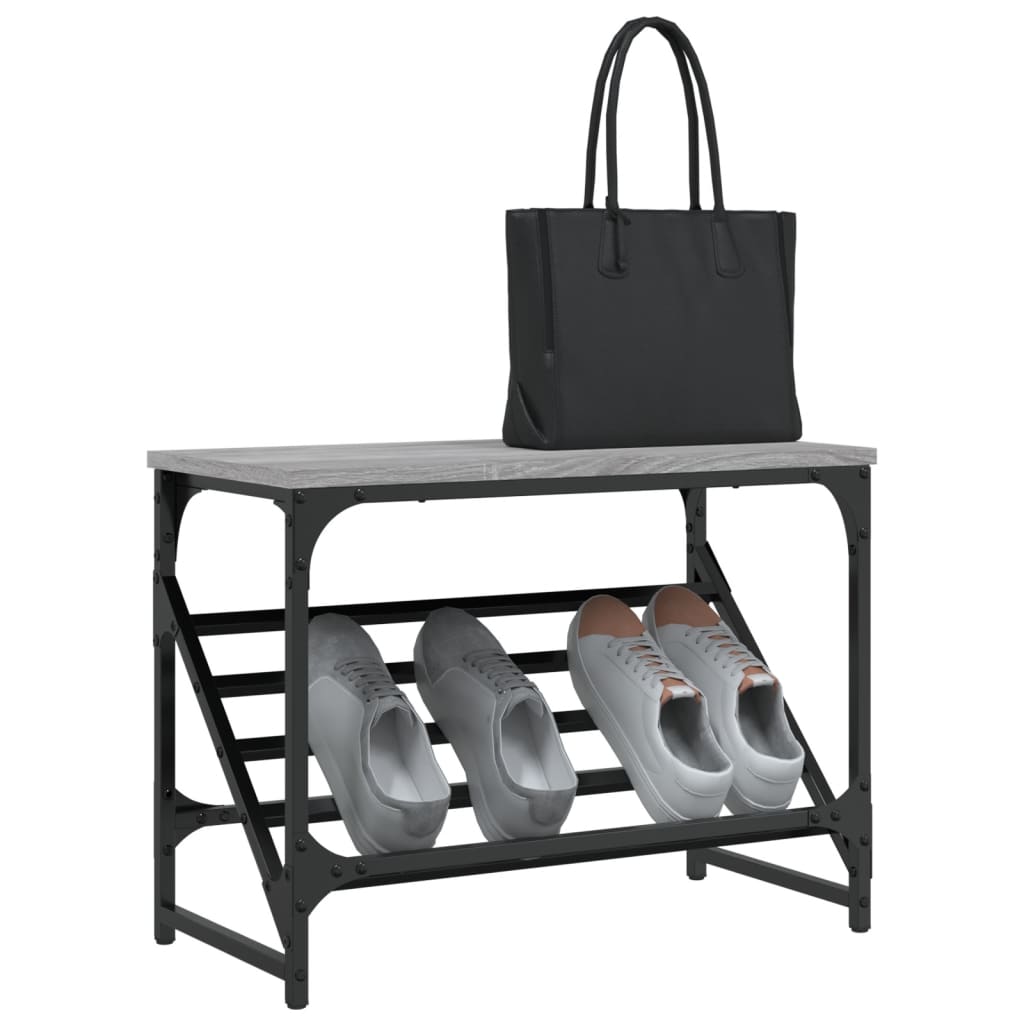 Étagère à chaussures sonoma gris 60x30x45 cm bois d'ingénierie - XIOS
