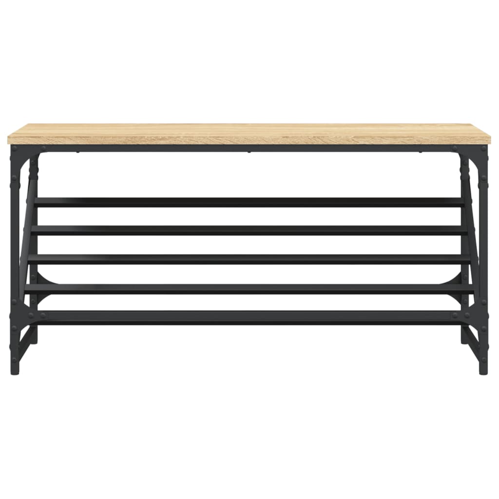 Étagère à chaussures chêne sonoma 90x30x45 cm bois d'ingénierie - XIOS