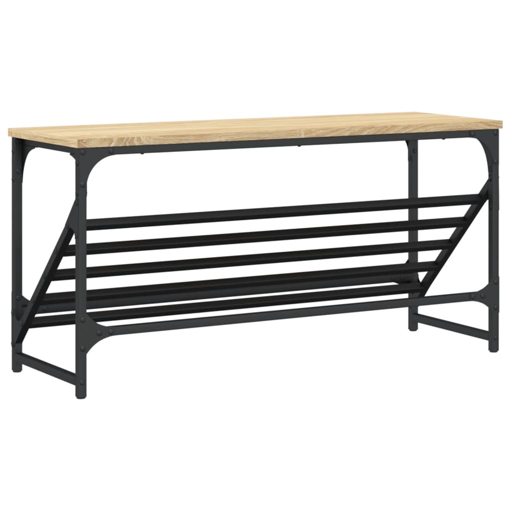 Étagère à chaussures chêne sonoma 90x30x45 cm bois d'ingénierie - XIOS