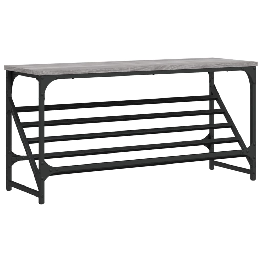 Étagère à chaussures sonoma gris 90x30x45 cm bois d'ingénierie - XIOS