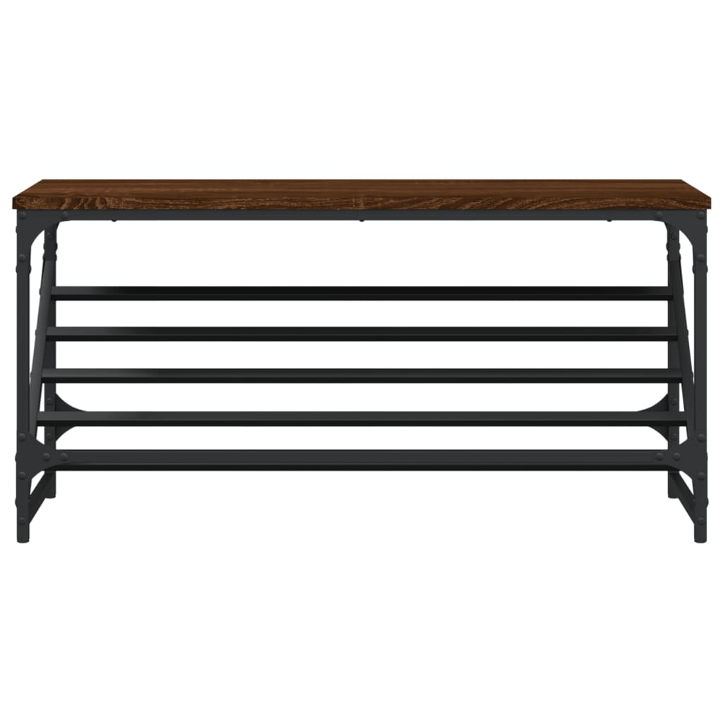 Étagère à chaussures chêne marron 90x30x45 cm bois d'ingénierie - XIOS