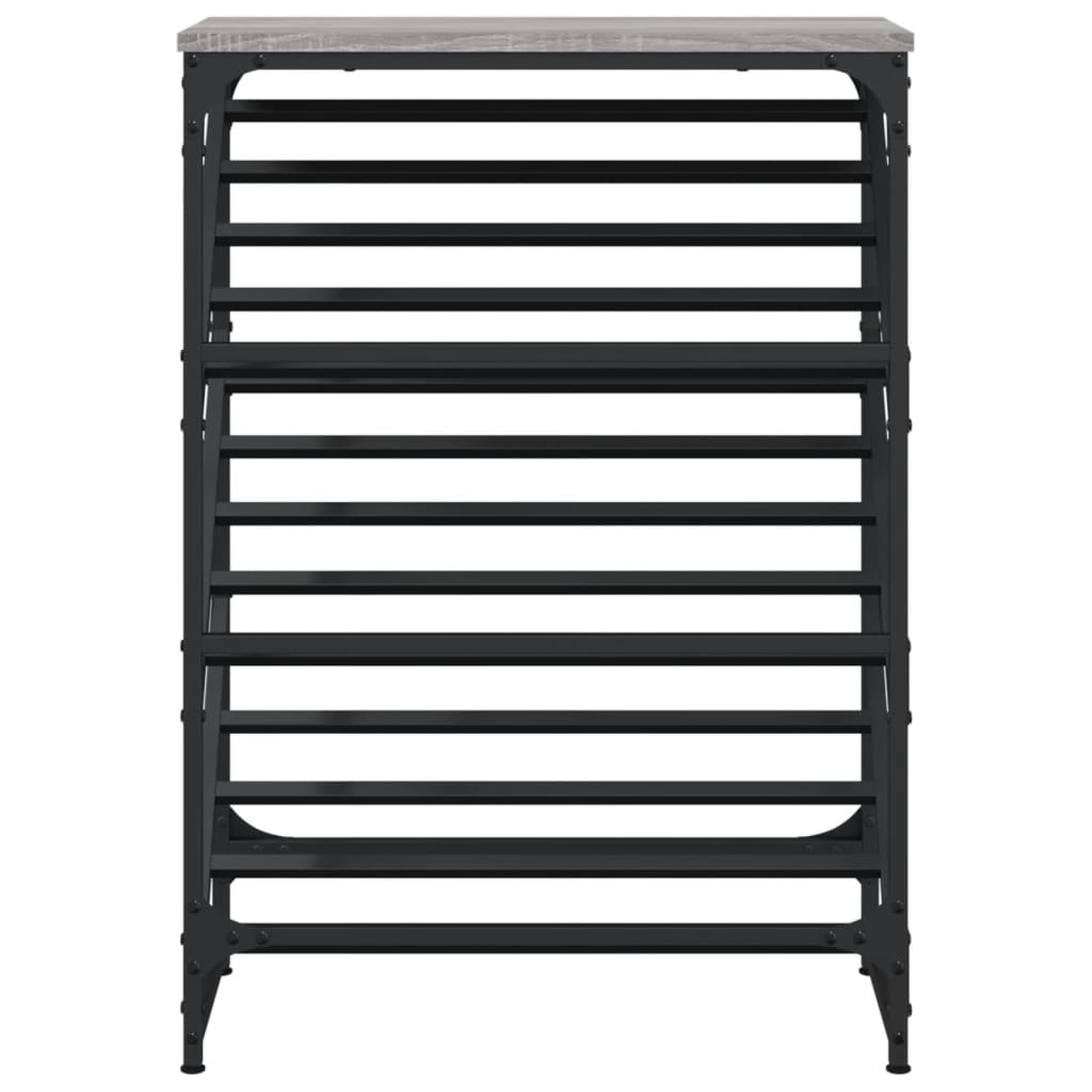Étagère à chaussures sonoma gris 60x30x85 cm bois d'ingénierie - XIOS