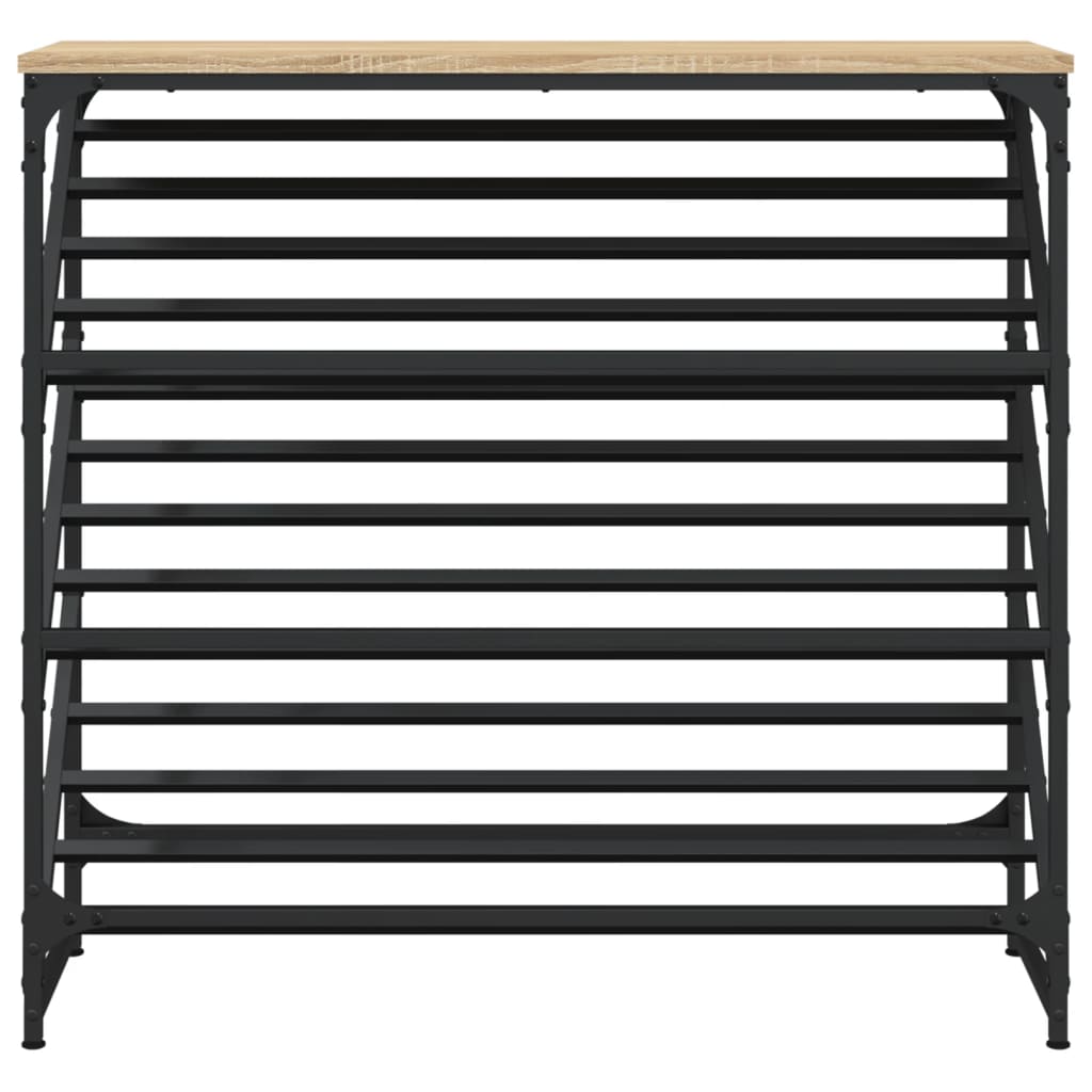 Étagère à chaussures chêne sonoma 90x30x85 cm bois d'ingénierie - XIOS