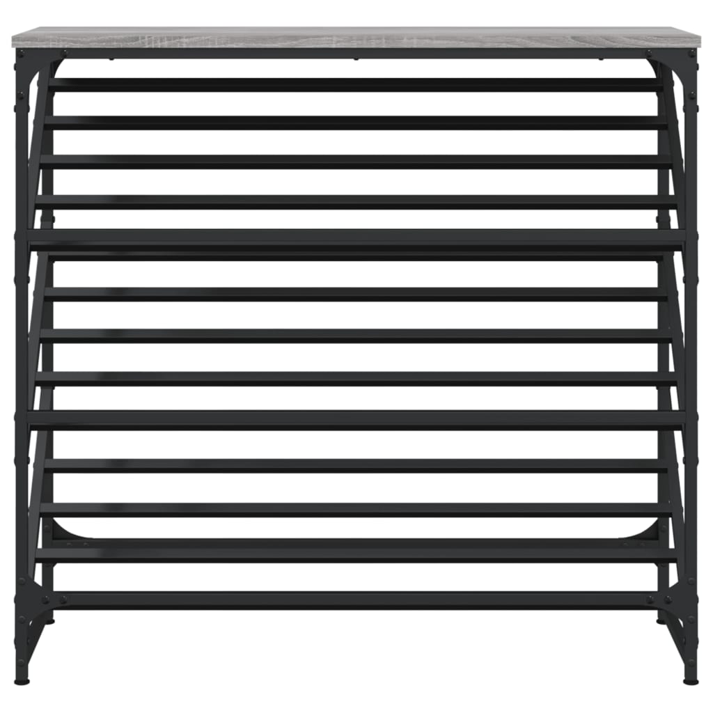 Étagère à chaussures sonoma gris 90x30x85 cm bois d'ingénierie - XIOS