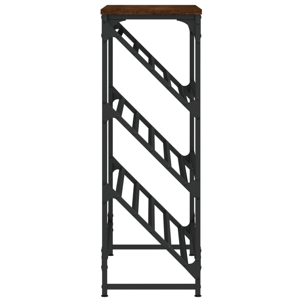 Étagère à chaussures chêne marron 90x30x85 cm bois d'ingénierie - XIOS