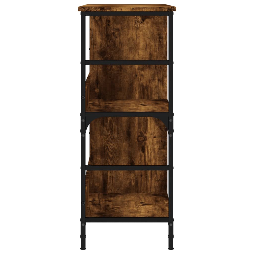 Bibliothèque chêne fumé 78,5x33x82 cm bois d'ingénierie - XIOS