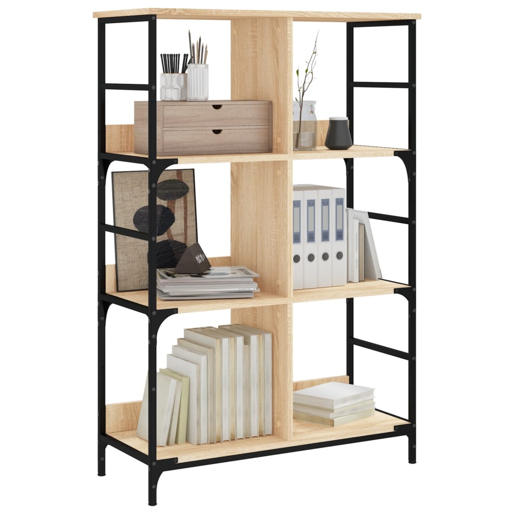 Bibliothèque chêne sonoma 78,5x33x117,5 cm bois d'ingénierie - XIOS