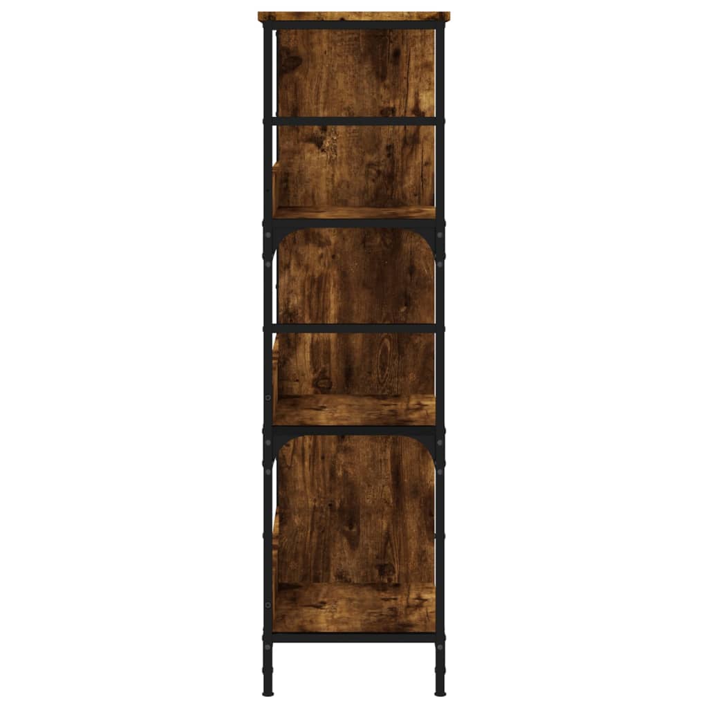 Bibliothèque chêne fumé 78,5x33x117,5 cm bois d'ingénierie - XIOS