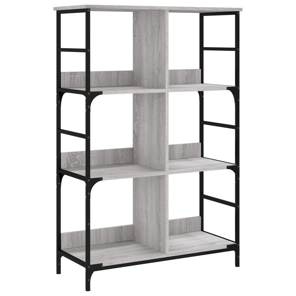 Bibliothèque sonoma gris 78,5x33x117,5 cm bois d'ingénierie - XIOS
