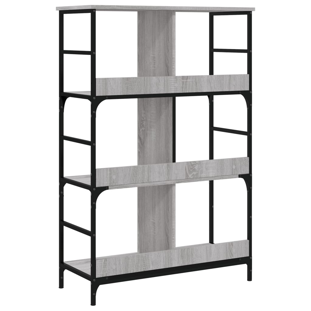 Bibliothèque sonoma gris 78,5x33x117,5 cm bois d'ingénierie - XIOS