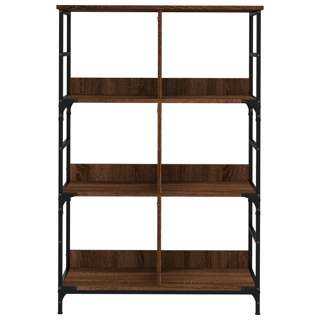 Bibliothèque chêne marron 78,5x33x117,5 cm bois d'ingénierie - XIOS