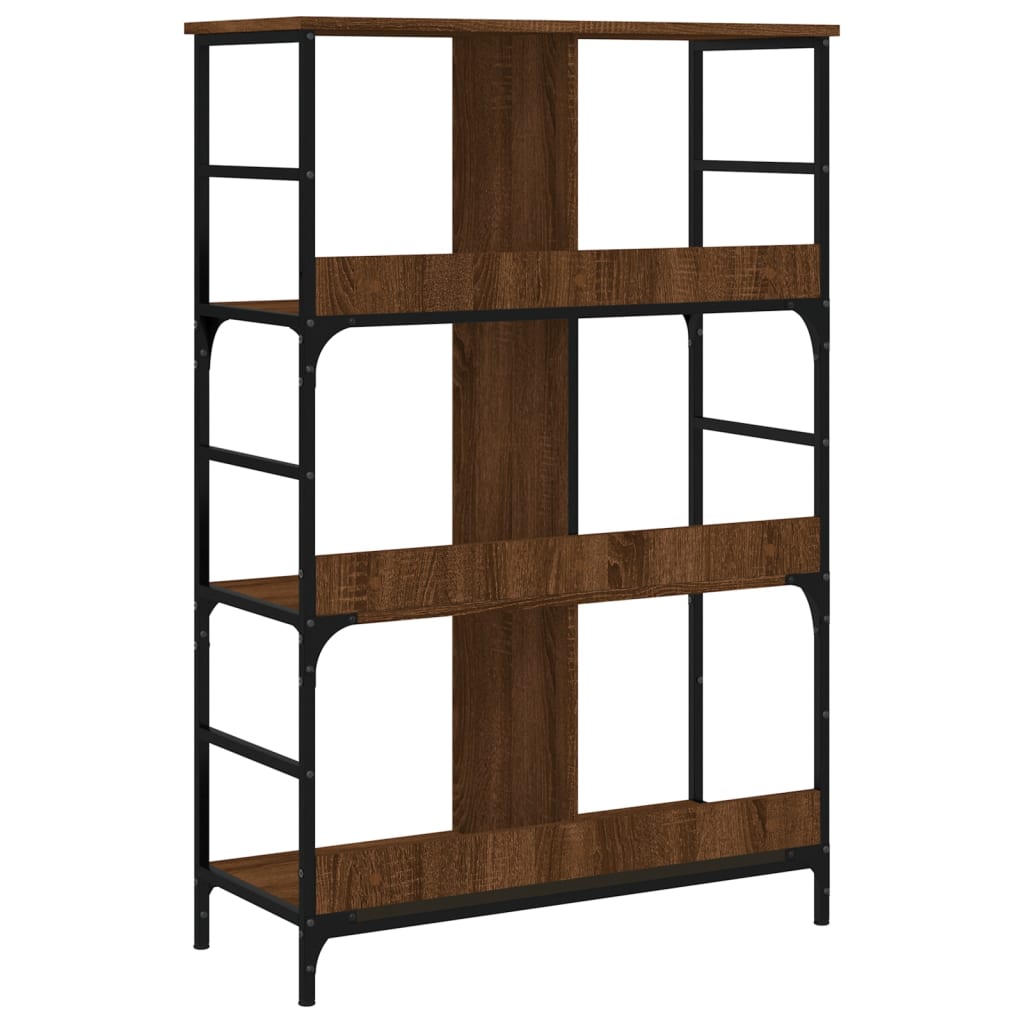 Bibliothèque chêne marron 78,5x33x117,5 cm bois d'ingénierie - XIOS