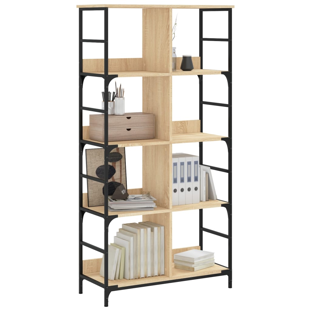 Bibliothèque chêne sonoma 78,5x33x153 cm bois d'ingénierie - XIOS