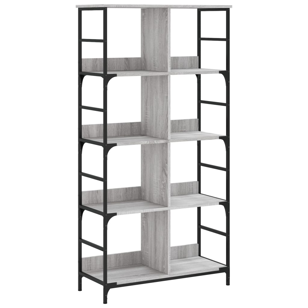 Bibliothèque sonoma gris 78,5x33x153 cm bois d'ingénierie - XIOS