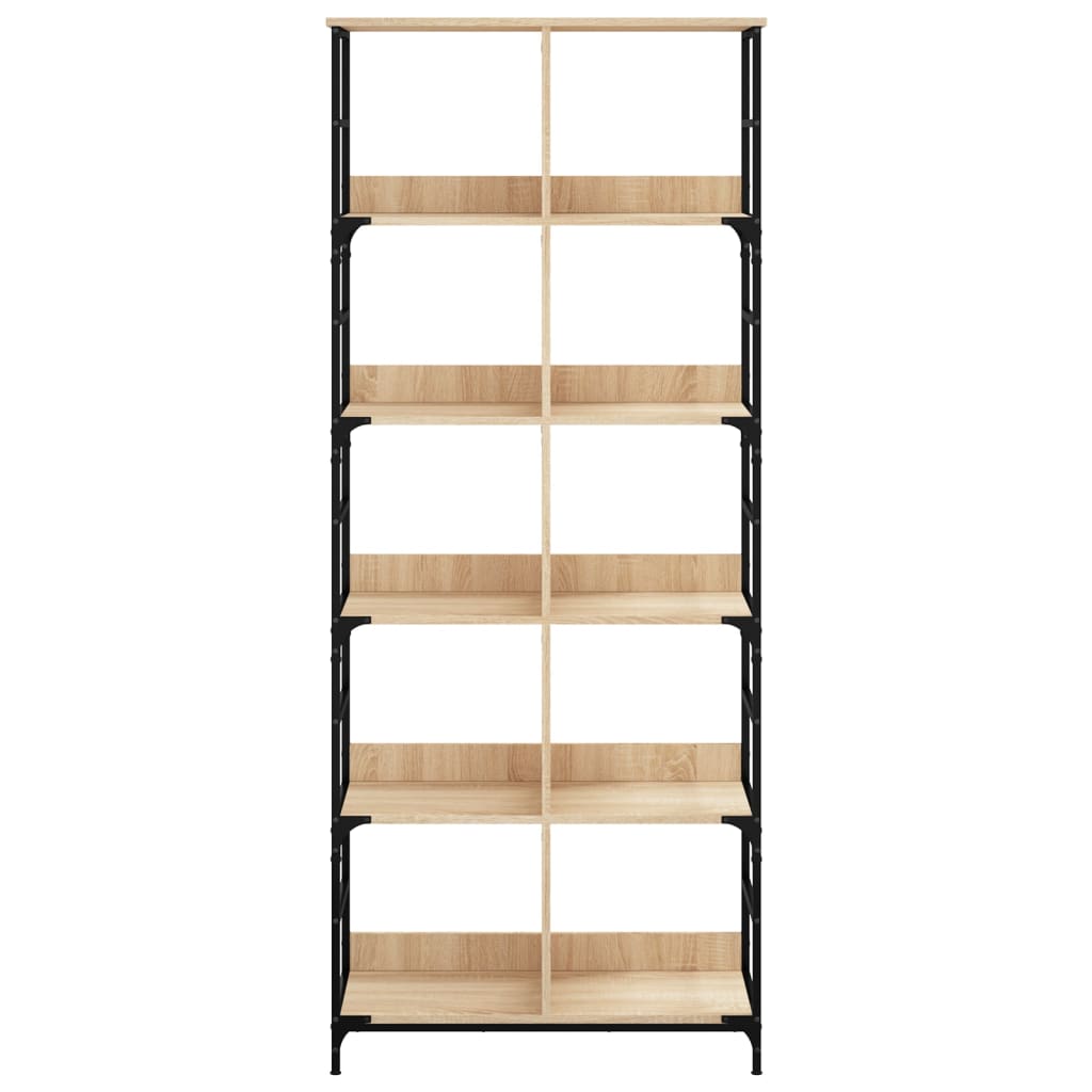 Bibliothèque chêne sonoma 78,5x33x188,5 cm bois d'ingénierie - XIOS
