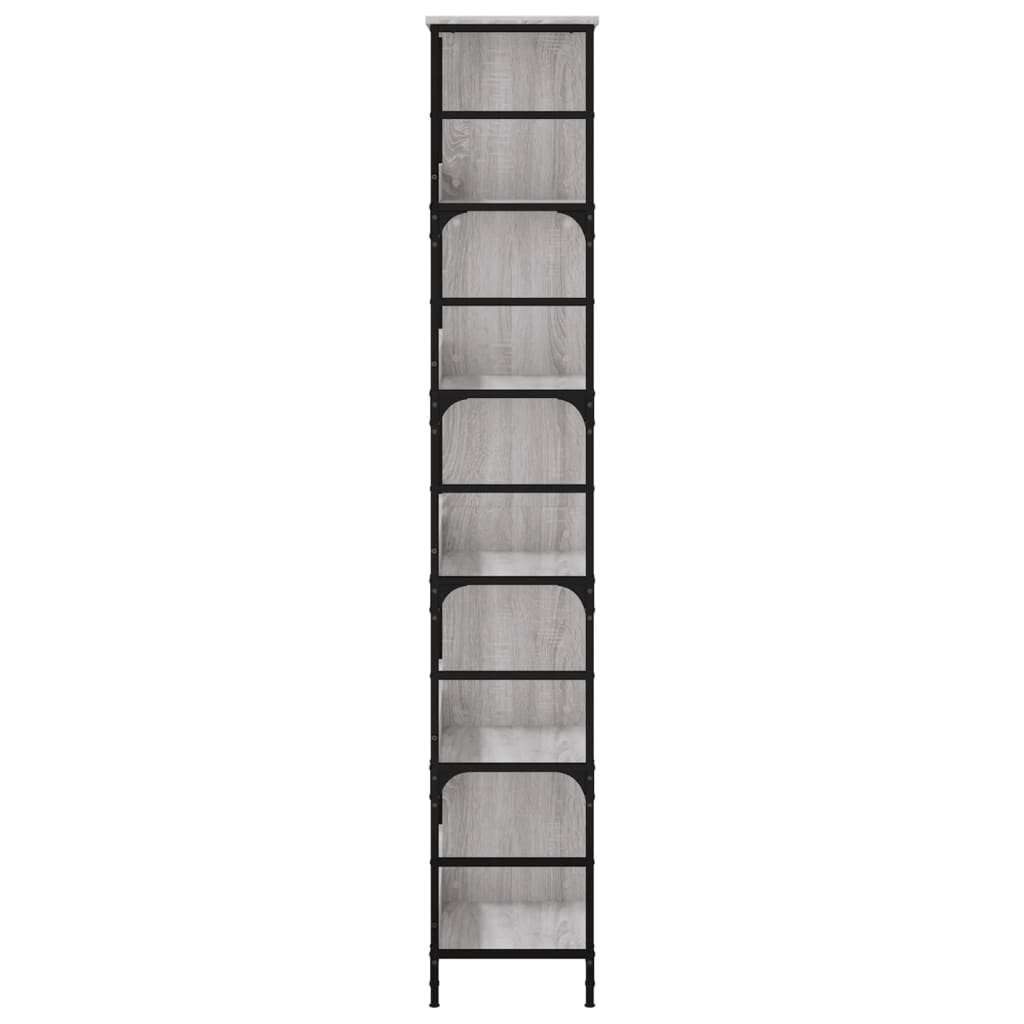Bibliothèque sonoma gris 78,5x33x188,5 cm bois d'ingénierie - XIOS