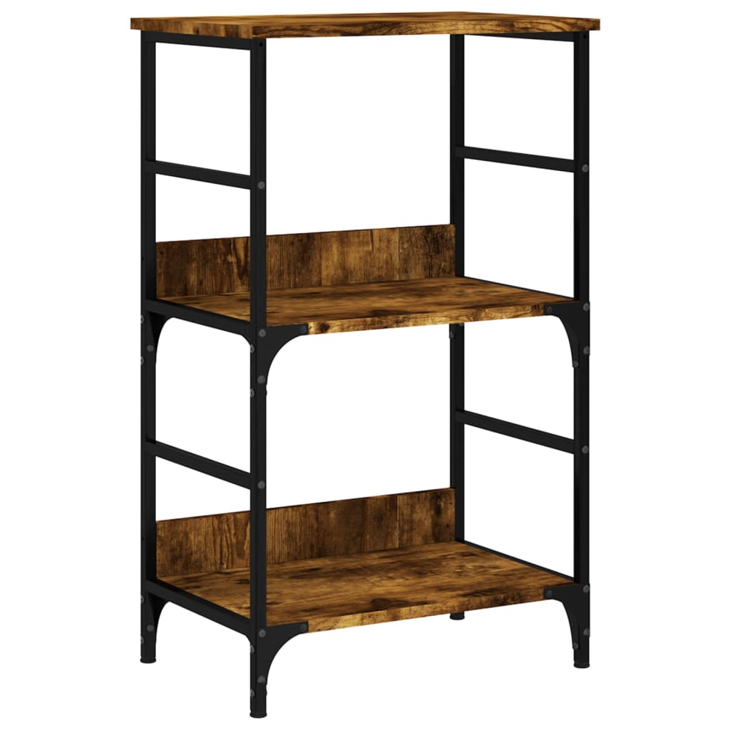 Bibliothèque chêne fumé 50x33x82 cm bois d'ingénierie - XIOS