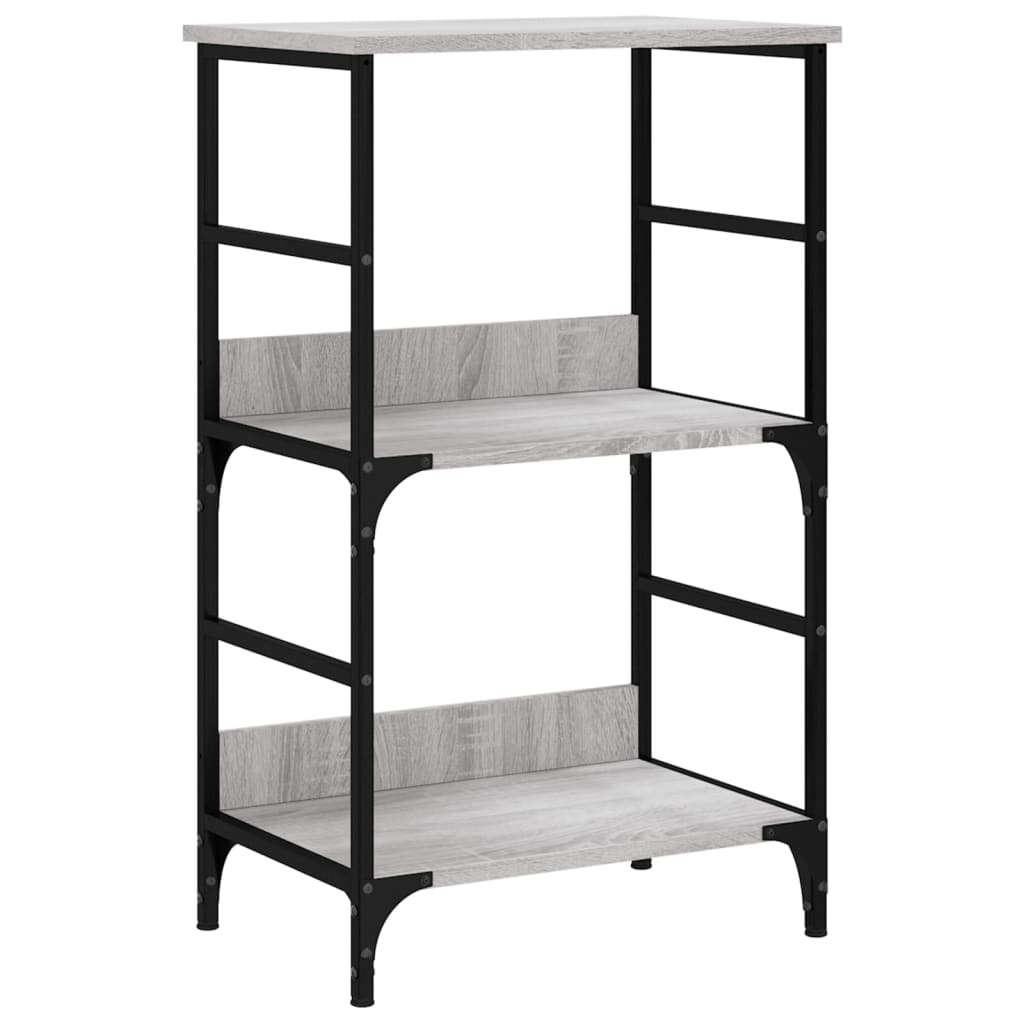 Bibliothèque sonoma gris 50x33x82 cm bois d'ingénierie - XIOS