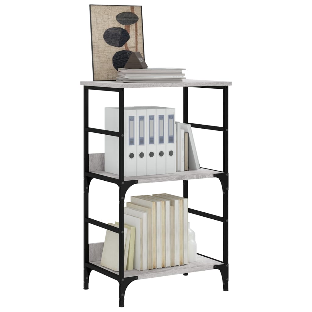 Bibliothèque sonoma gris 50x33x82 cm bois d'ingénierie - XIOS
