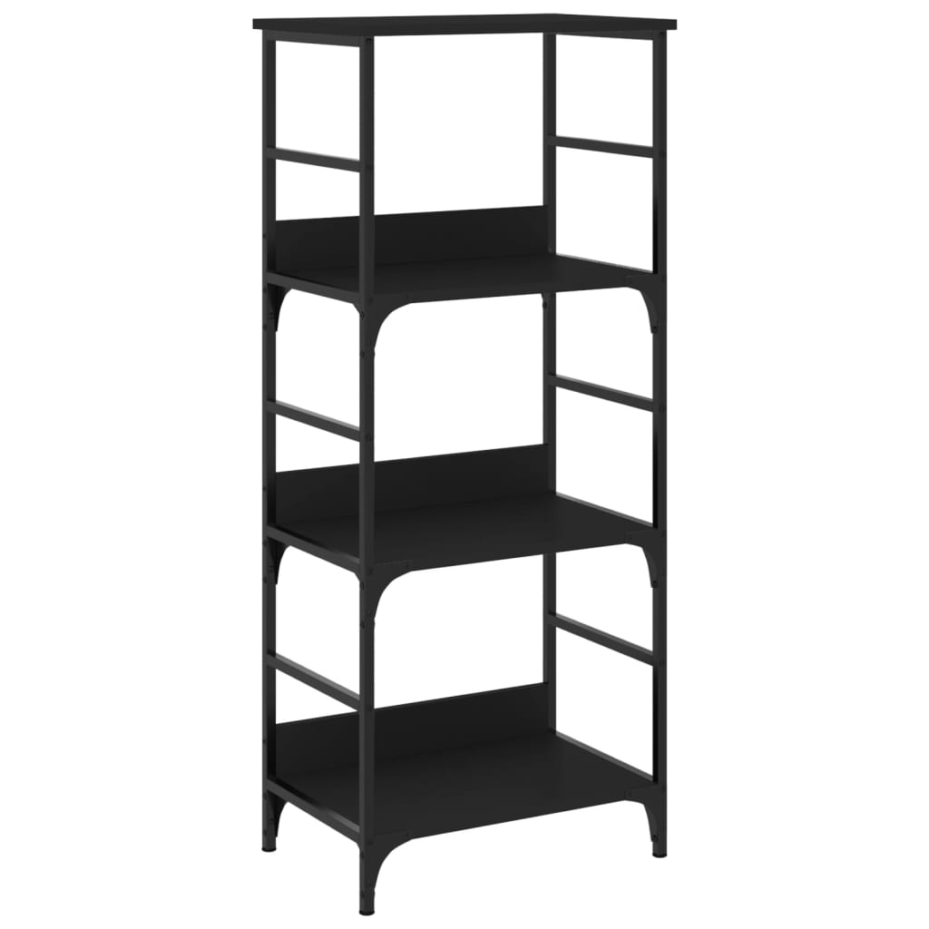 Bibliothèque noir 50x33x117,5 cm bois d'ingénierie - XIOS