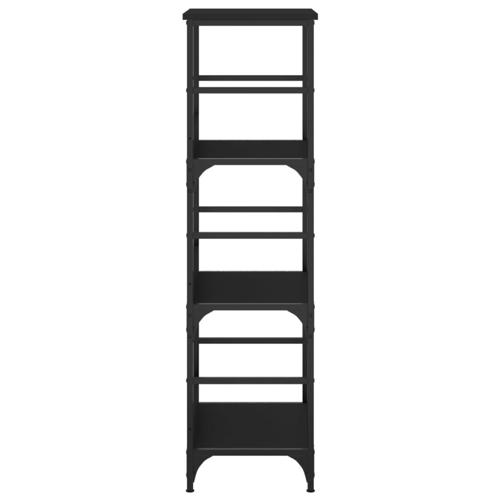 Bibliothèque noir 50x33x117,5 cm bois d'ingénierie - XIOS