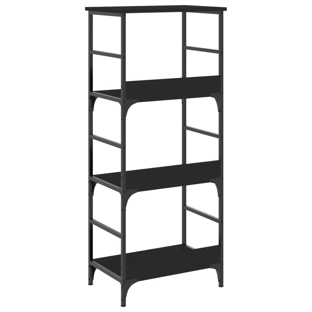 Bibliothèque noir 50x33x117,5 cm bois d'ingénierie - XIOS