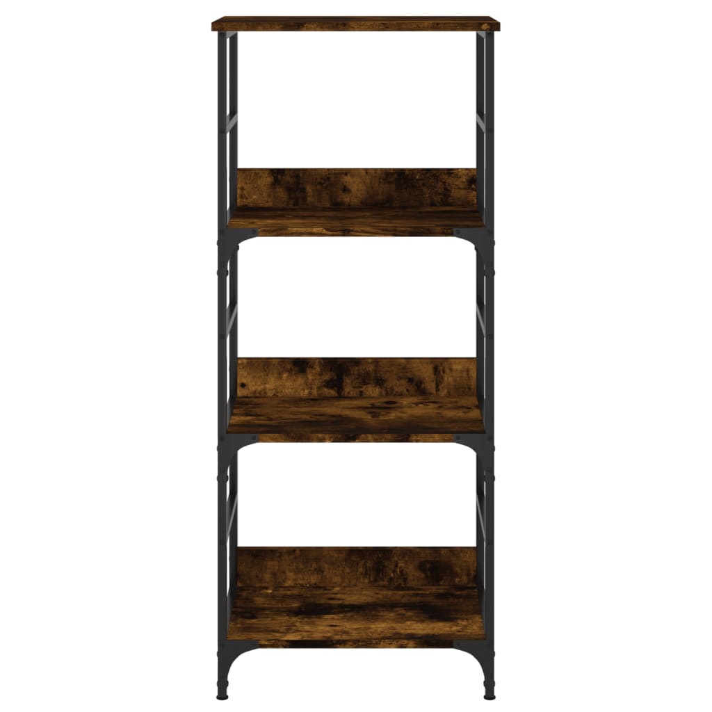 Bibliothèque chêne fumé 50x33x117,5 cm bois d'ingénierie - XIOS