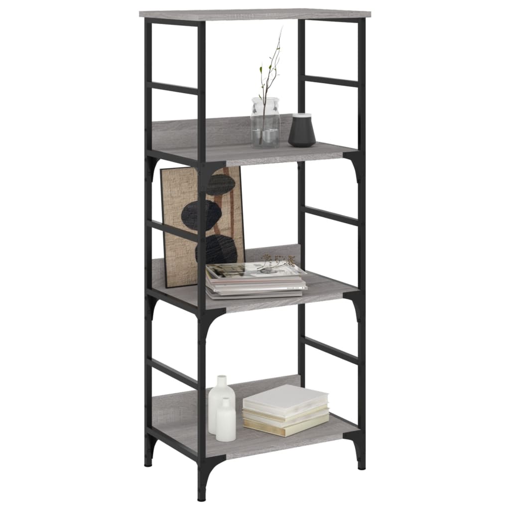 Bibliothèque sonoma gris 50x33x117,5 cm bois d'ingénierie - XIOS