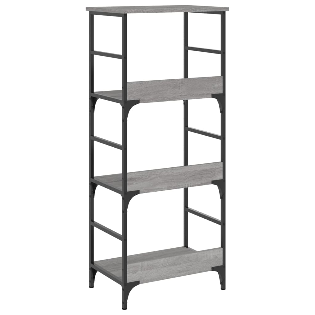 Bibliothèque sonoma gris 50x33x117,5 cm bois d'ingénierie - XIOS