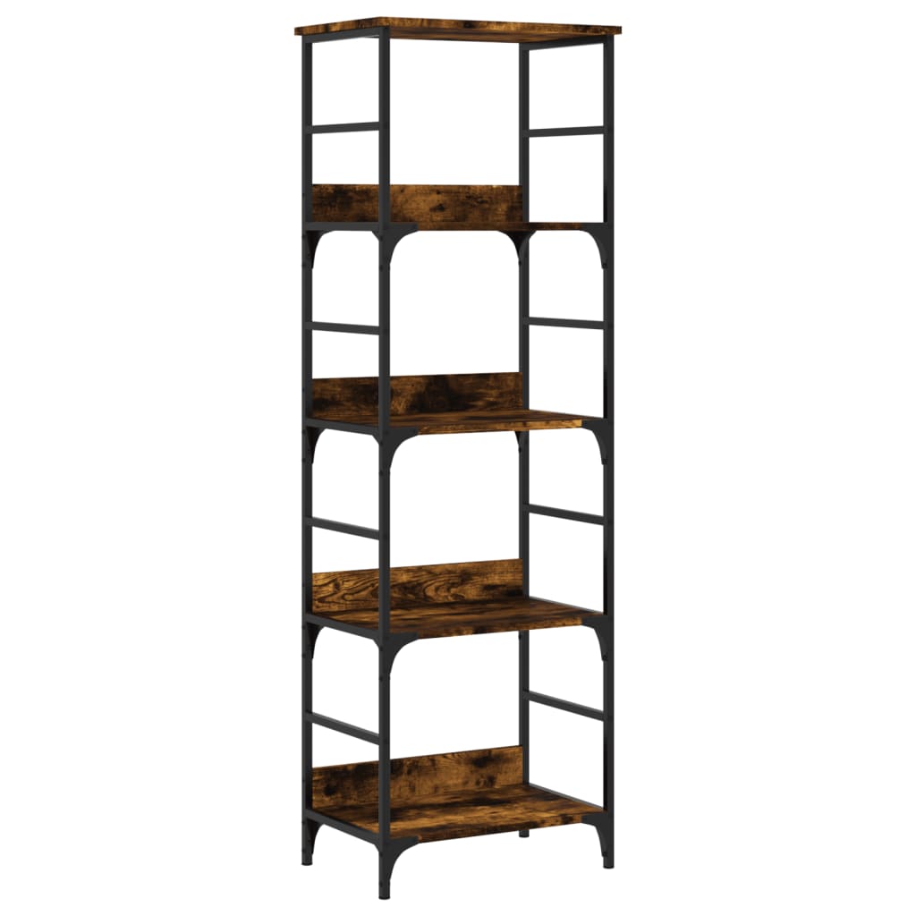 Bibliothèque chêne fumé 50x33x153 cm bois d'ingénierie - XIOS