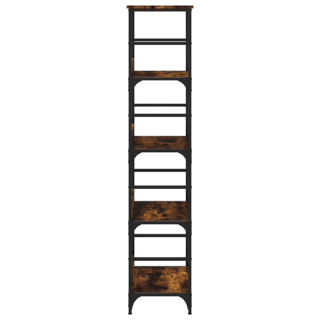 Bibliothèque chêne fumé 50x33x153 cm bois d'ingénierie - XIOS