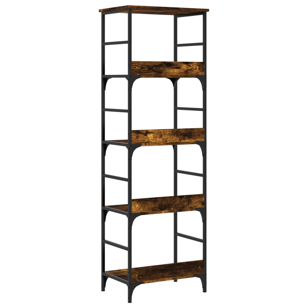 Bibliothèque chêne fumé 50x33x153 cm bois d'ingénierie - XIOS