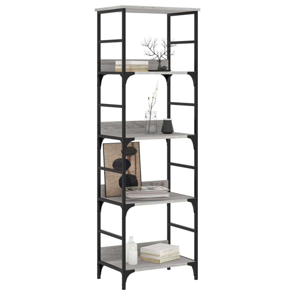 Bibliothèque sonoma gris 50x33x153 cm bois d'ingénierie - XIOS