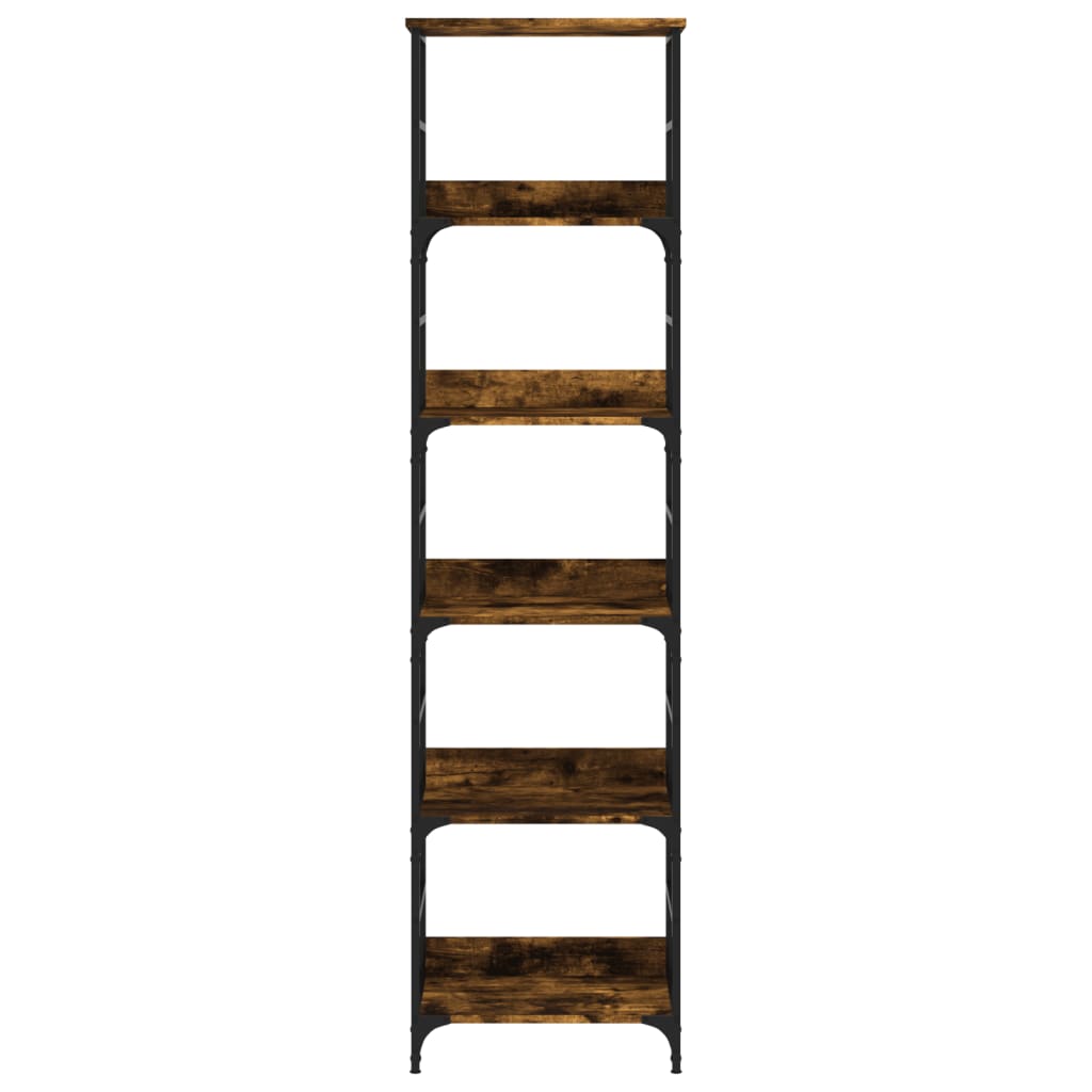 Bibliothèque chêne fumé 50x33x188,5 cm bois d'ingénierie - XIOS